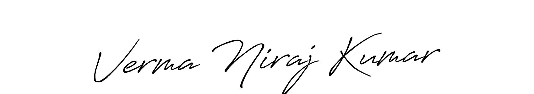 Similarly Antro_Vectra_Bolder is the best handwritten signature design. Signature creator online .You can use it as an online autograph creator for name Verma Niraj Kumar. Verma Niraj Kumar signature style 7 images and pictures png