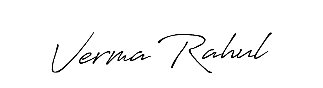 Also we have Verma Rahul name is the best signature style. Create professional handwritten signature collection using Antro_Vectra_Bolder autograph style. Verma Rahul signature style 7 images and pictures png