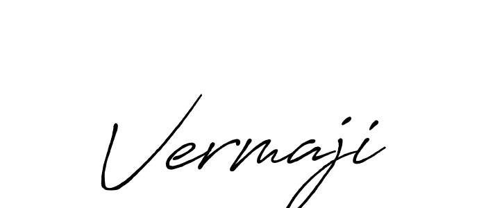 Similarly Antro_Vectra_Bolder is the best handwritten signature design. Signature creator online .You can use it as an online autograph creator for name Vermaji. Vermaji signature style 7 images and pictures png