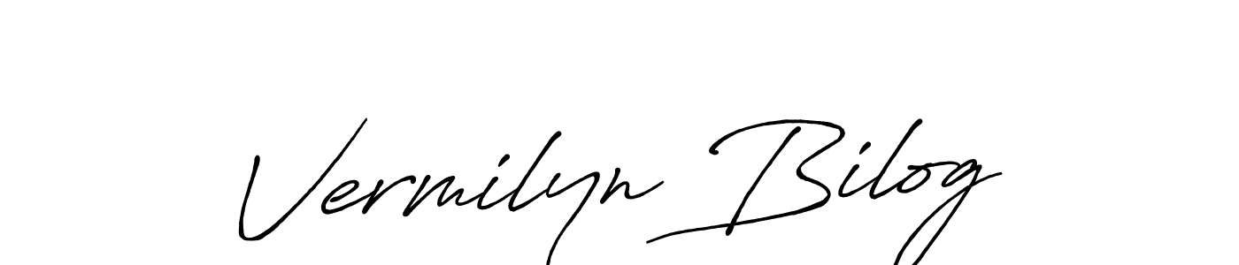 Once you've used our free online signature maker to create your best signature Antro_Vectra_Bolder style, it's time to enjoy all of the benefits that Vermilyn Bilog name signing documents. Vermilyn Bilog signature style 7 images and pictures png