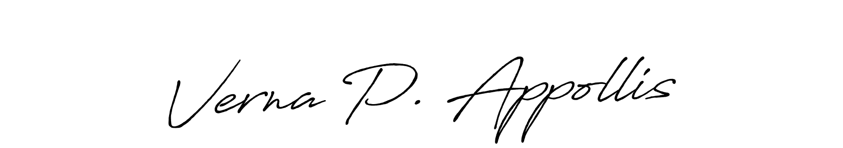 See photos of Verna P. Appollis official signature by Spectra . Check more albums & portfolios. Read reviews & check more about Antro_Vectra_Bolder font. Verna P. Appollis signature style 7 images and pictures png