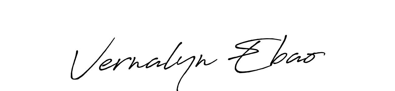 Design your own signature with our free online signature maker. With this signature software, you can create a handwritten (Antro_Vectra_Bolder) signature for name Vernalyn Ebao. Vernalyn Ebao signature style 7 images and pictures png