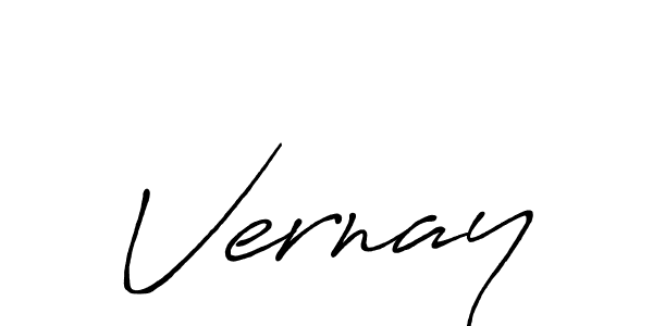 Design your own signature with our free online signature maker. With this signature software, you can create a handwritten (Antro_Vectra_Bolder) signature for name Vernay. Vernay signature style 7 images and pictures png