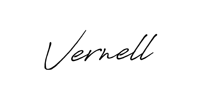Vernell stylish signature style. Best Handwritten Sign (Antro_Vectra_Bolder) for my name. Handwritten Signature Collection Ideas for my name Vernell. Vernell signature style 7 images and pictures png