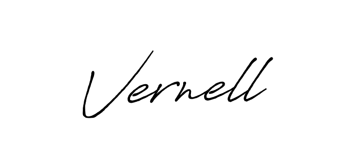 Vernell stylish signature style. Best Handwritten Sign (Antro_Vectra_Bolder) for my name. Handwritten Signature Collection Ideas for my name Vernell. Vernell signature style 7 images and pictures png