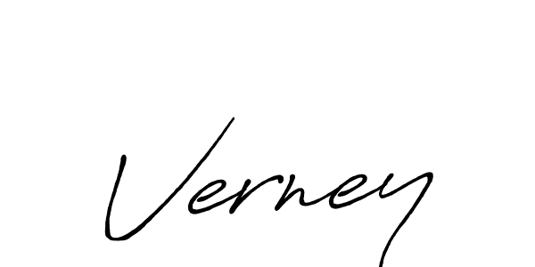 Design your own signature with our free online signature maker. With this signature software, you can create a handwritten (Antro_Vectra_Bolder) signature for name Verney. Verney signature style 7 images and pictures png