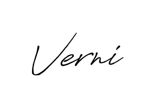 How to make Verni name signature. Use Antro_Vectra_Bolder style for creating short signs online. This is the latest handwritten sign. Verni signature style 7 images and pictures png