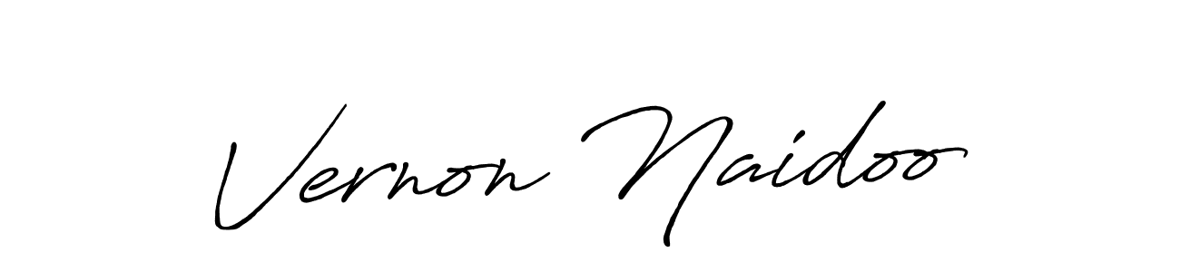 Also we have Vernon Naidoo name is the best signature style. Create professional handwritten signature collection using Antro_Vectra_Bolder autograph style. Vernon Naidoo signature style 7 images and pictures png