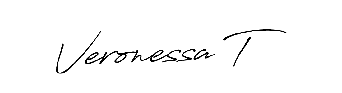 Antro_Vectra_Bolder is a professional signature style that is perfect for those who want to add a touch of class to their signature. It is also a great choice for those who want to make their signature more unique. Get Veronessa T name to fancy signature for free. Veronessa T signature style 7 images and pictures png