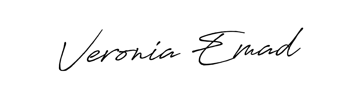 Design your own signature with our free online signature maker. With this signature software, you can create a handwritten (Antro_Vectra_Bolder) signature for name Veronia Emad. Veronia Emad signature style 7 images and pictures png