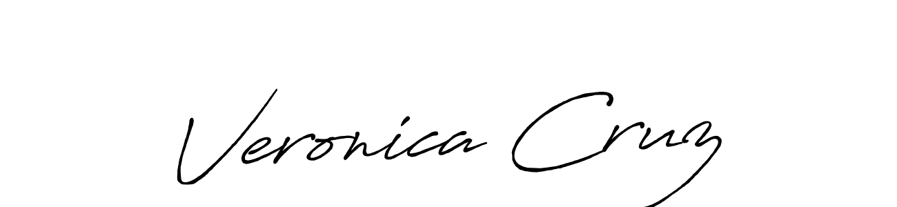 How to make Veronica Cruz name signature. Use Antro_Vectra_Bolder style for creating short signs online. This is the latest handwritten sign. Veronica Cruz signature style 7 images and pictures png