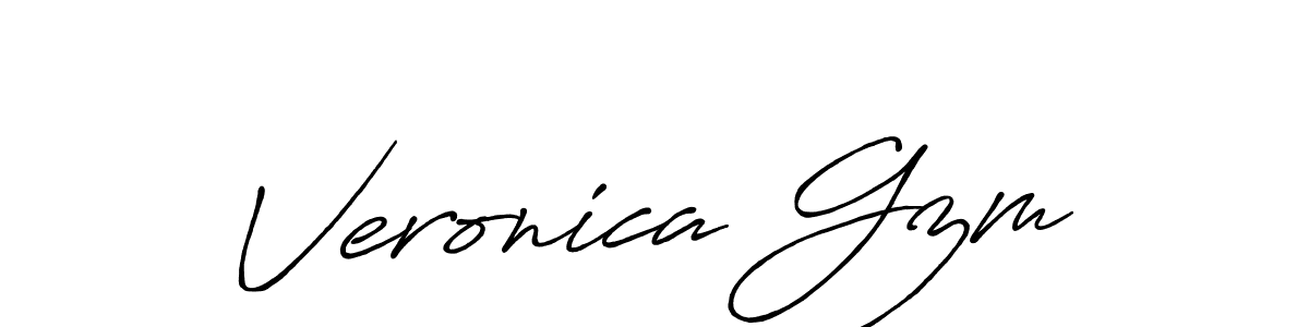 Create a beautiful signature design for name Veronica Gzm. With this signature (Antro_Vectra_Bolder) fonts, you can make a handwritten signature for free. Veronica Gzm signature style 7 images and pictures png
