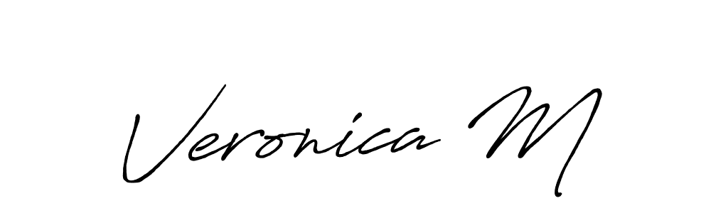 if you are searching for the best signature style for your name Veronica M. so please give up your signature search. here we have designed multiple signature styles  using Antro_Vectra_Bolder. Veronica M signature style 7 images and pictures png