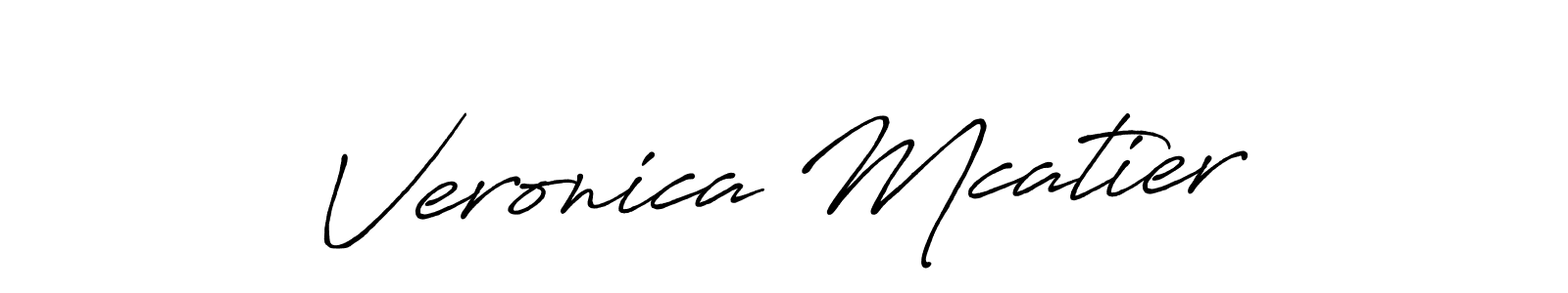 Use a signature maker to create a handwritten signature online. With this signature software, you can design (Antro_Vectra_Bolder) your own signature for name Veronica Mcatier. Veronica Mcatier signature style 7 images and pictures png