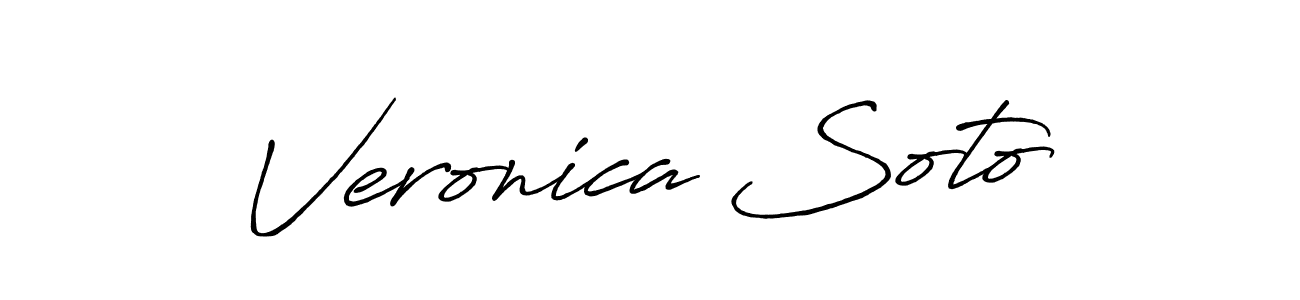 You should practise on your own different ways (Antro_Vectra_Bolder) to write your name (Veronica Soto) in signature. don't let someone else do it for you. Veronica Soto signature style 7 images and pictures png