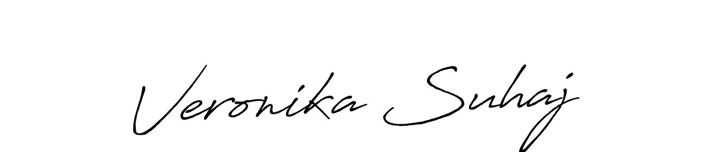 Antro_Vectra_Bolder is a professional signature style that is perfect for those who want to add a touch of class to their signature. It is also a great choice for those who want to make their signature more unique. Get Veronika Suhaj name to fancy signature for free. Veronika Suhaj signature style 7 images and pictures png