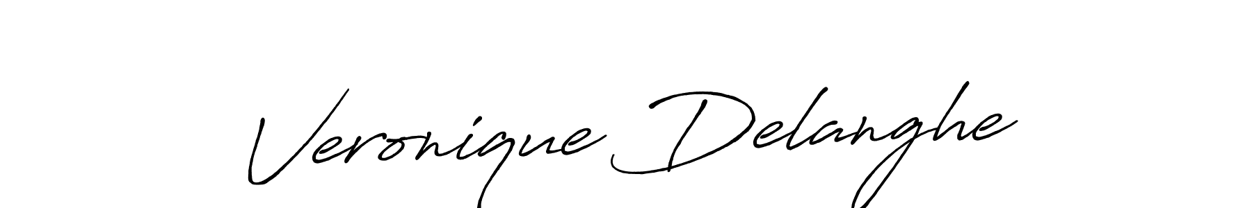 Create a beautiful signature design for name Veronique Delanghe. With this signature (Antro_Vectra_Bolder) fonts, you can make a handwritten signature for free. Veronique Delanghe signature style 7 images and pictures png