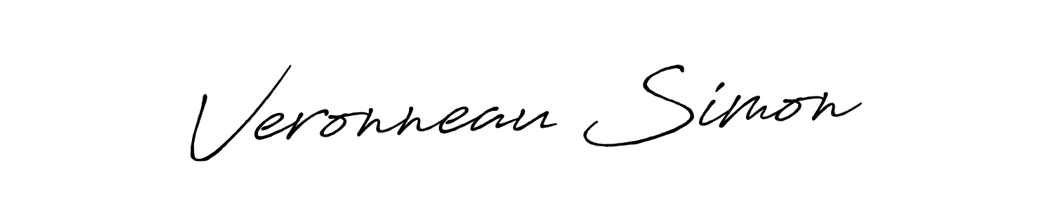 Use a signature maker to create a handwritten signature online. With this signature software, you can design (Antro_Vectra_Bolder) your own signature for name Veronneau Simon. Veronneau Simon signature style 7 images and pictures png
