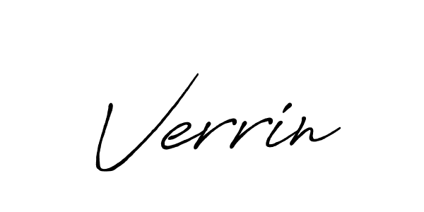 Create a beautiful signature design for name Verrin. With this signature (Antro_Vectra_Bolder) fonts, you can make a handwritten signature for free. Verrin signature style 7 images and pictures png