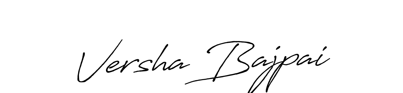 How to make Versha Bajpai signature? Antro_Vectra_Bolder is a professional autograph style. Create handwritten signature for Versha Bajpai name. Versha Bajpai signature style 7 images and pictures png