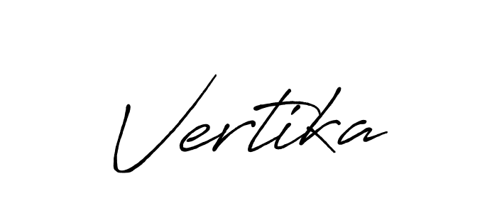 Vertika stylish signature style. Best Handwritten Sign (Antro_Vectra_Bolder) for my name. Handwritten Signature Collection Ideas for my name Vertika. Vertika signature style 7 images and pictures png