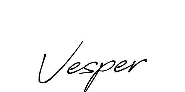 Make a beautiful signature design for name Vesper. Use this online signature maker to create a handwritten signature for free. Vesper signature style 7 images and pictures png