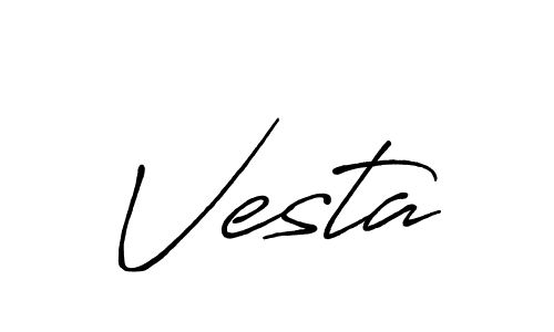 Vesta stylish signature style. Best Handwritten Sign (Antro_Vectra_Bolder) for my name. Handwritten Signature Collection Ideas for my name Vesta. Vesta signature style 7 images and pictures png