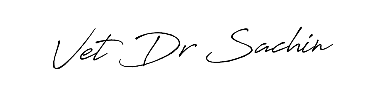 How to make Vet Dr Sachin signature? Antro_Vectra_Bolder is a professional autograph style. Create handwritten signature for Vet Dr Sachin name. Vet Dr Sachin signature style 7 images and pictures png