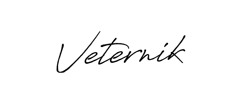 How to make Veternik signature? Antro_Vectra_Bolder is a professional autograph style. Create handwritten signature for Veternik name. Veternik signature style 7 images and pictures png