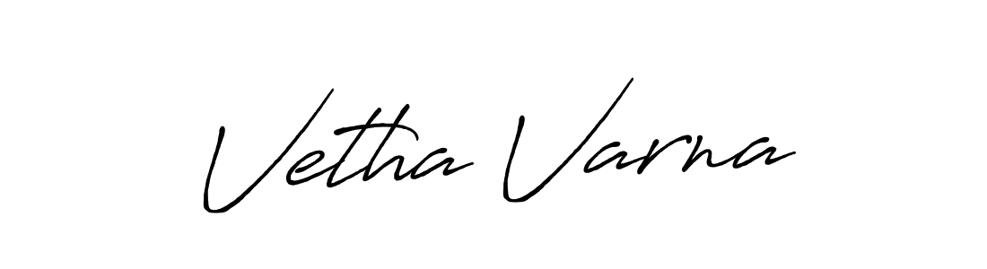 Vetha Varna stylish signature style. Best Handwritten Sign (Antro_Vectra_Bolder) for my name. Handwritten Signature Collection Ideas for my name Vetha Varna. Vetha Varna signature style 7 images and pictures png