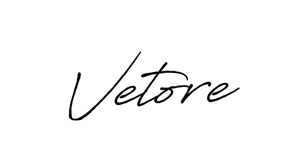 Also we have Vetore name is the best signature style. Create professional handwritten signature collection using Antro_Vectra_Bolder autograph style. Vetore signature style 7 images and pictures png