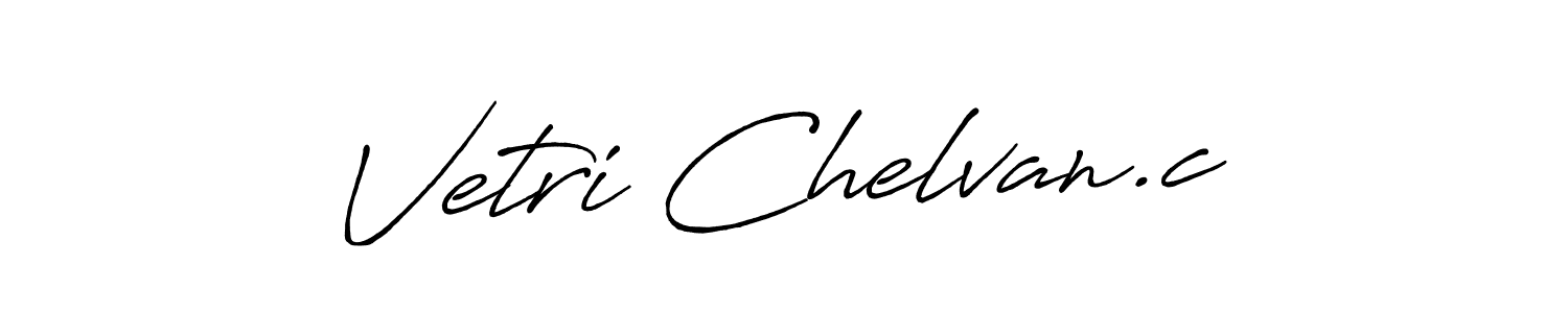 Design your own signature with our free online signature maker. With this signature software, you can create a handwritten (Antro_Vectra_Bolder) signature for name Vetri Chelvan.c. Vetri Chelvan.c signature style 7 images and pictures png
