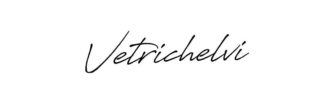 Antro_Vectra_Bolder is a professional signature style that is perfect for those who want to add a touch of class to their signature. It is also a great choice for those who want to make their signature more unique. Get Vetrichelvi name to fancy signature for free. Vetrichelvi signature style 7 images and pictures png
