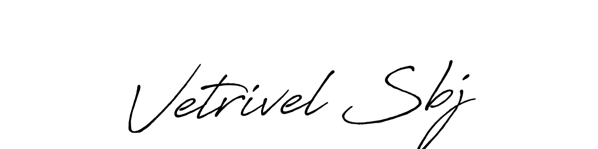 Once you've used our free online signature maker to create your best signature Antro_Vectra_Bolder style, it's time to enjoy all of the benefits that Vetrivel Sbj name signing documents. Vetrivel Sbj signature style 7 images and pictures png