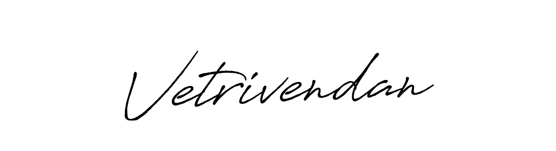 Vetrivendan stylish signature style. Best Handwritten Sign (Antro_Vectra_Bolder) for my name. Handwritten Signature Collection Ideas for my name Vetrivendan. Vetrivendan signature style 7 images and pictures png