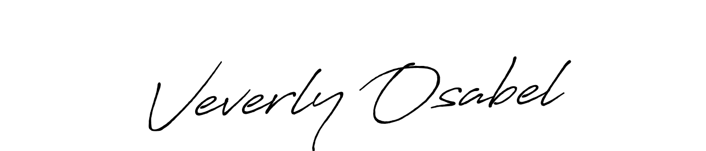 The best way (Antro_Vectra_Bolder) to make a short signature is to pick only two or three words in your name. The name Veverly Osabel include a total of six letters. For converting this name. Veverly Osabel signature style 7 images and pictures png