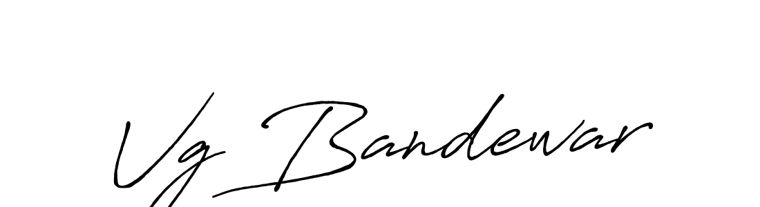 Make a beautiful signature design for name Vg Bandewar. With this signature (Antro_Vectra_Bolder) style, you can create a handwritten signature for free. Vg Bandewar signature style 7 images and pictures png
