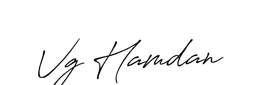 How to make Vg Hamdan name signature. Use Antro_Vectra_Bolder style for creating short signs online. This is the latest handwritten sign. Vg Hamdan signature style 7 images and pictures png