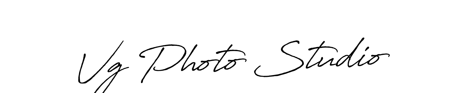 Design your own signature with our free online signature maker. With this signature software, you can create a handwritten (Antro_Vectra_Bolder) signature for name Vg Photo Studio. Vg Photo Studio signature style 7 images and pictures png