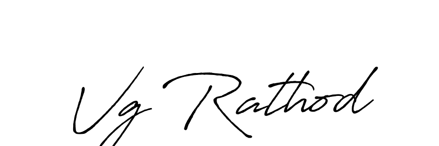Design your own signature with our free online signature maker. With this signature software, you can create a handwritten (Antro_Vectra_Bolder) signature for name Vg Rathod. Vg Rathod signature style 7 images and pictures png