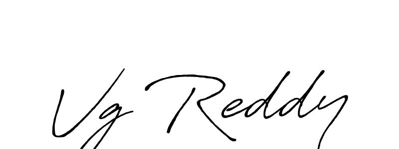 How to make Vg Reddy name signature. Use Antro_Vectra_Bolder style for creating short signs online. This is the latest handwritten sign. Vg Reddy signature style 7 images and pictures png