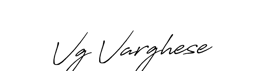 How to make Vg Varghese name signature. Use Antro_Vectra_Bolder style for creating short signs online. This is the latest handwritten sign. Vg Varghese signature style 7 images and pictures png