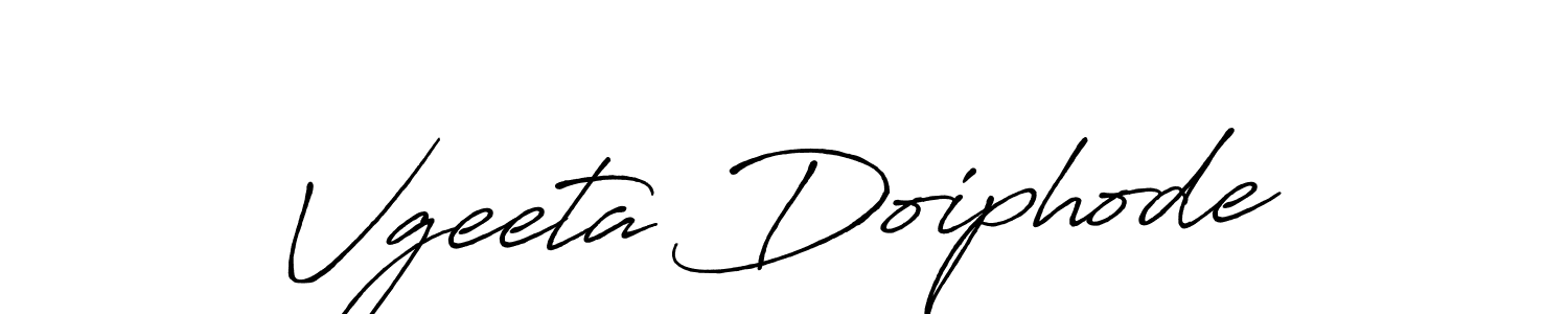 Vgeeta Doiphode stylish signature style. Best Handwritten Sign (Antro_Vectra_Bolder) for my name. Handwritten Signature Collection Ideas for my name Vgeeta Doiphode. Vgeeta Doiphode signature style 7 images and pictures png