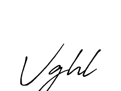 Use a signature maker to create a handwritten signature online. With this signature software, you can design (Antro_Vectra_Bolder) your own signature for name Vghl. Vghl signature style 7 images and pictures png