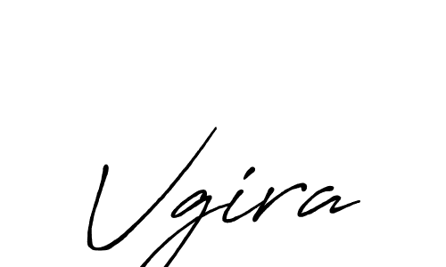 Make a beautiful signature design for name Vgira. With this signature (Antro_Vectra_Bolder) style, you can create a handwritten signature for free. Vgira signature style 7 images and pictures png