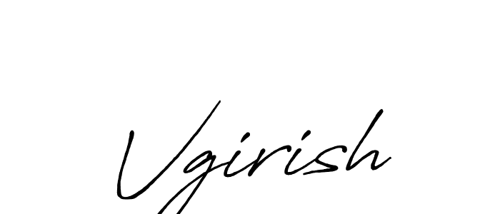 if you are searching for the best signature style for your name Vgirish. so please give up your signature search. here we have designed multiple signature styles  using Antro_Vectra_Bolder. Vgirish signature style 7 images and pictures png