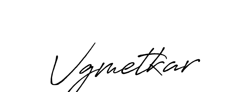 Create a beautiful signature design for name Vgmetkar. With this signature (Antro_Vectra_Bolder) fonts, you can make a handwritten signature for free. Vgmetkar signature style 7 images and pictures png