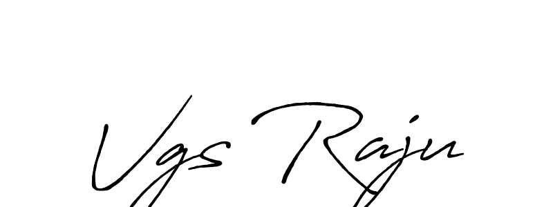 How to make Vgs Raju signature? Antro_Vectra_Bolder is a professional autograph style. Create handwritten signature for Vgs Raju name. Vgs Raju signature style 7 images and pictures png