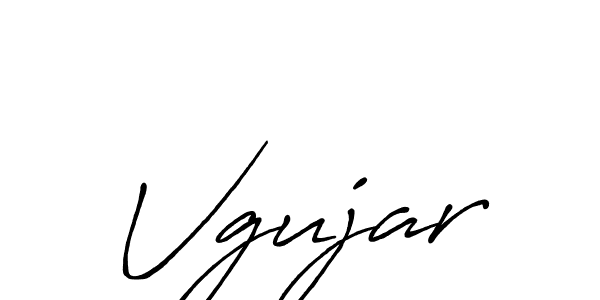 How to make Vgujar name signature. Use Antro_Vectra_Bolder style for creating short signs online. This is the latest handwritten sign. Vgujar signature style 7 images and pictures png