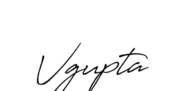 Vgupta stylish signature style. Best Handwritten Sign (Antro_Vectra_Bolder) for my name. Handwritten Signature Collection Ideas for my name Vgupta. Vgupta signature style 7 images and pictures png